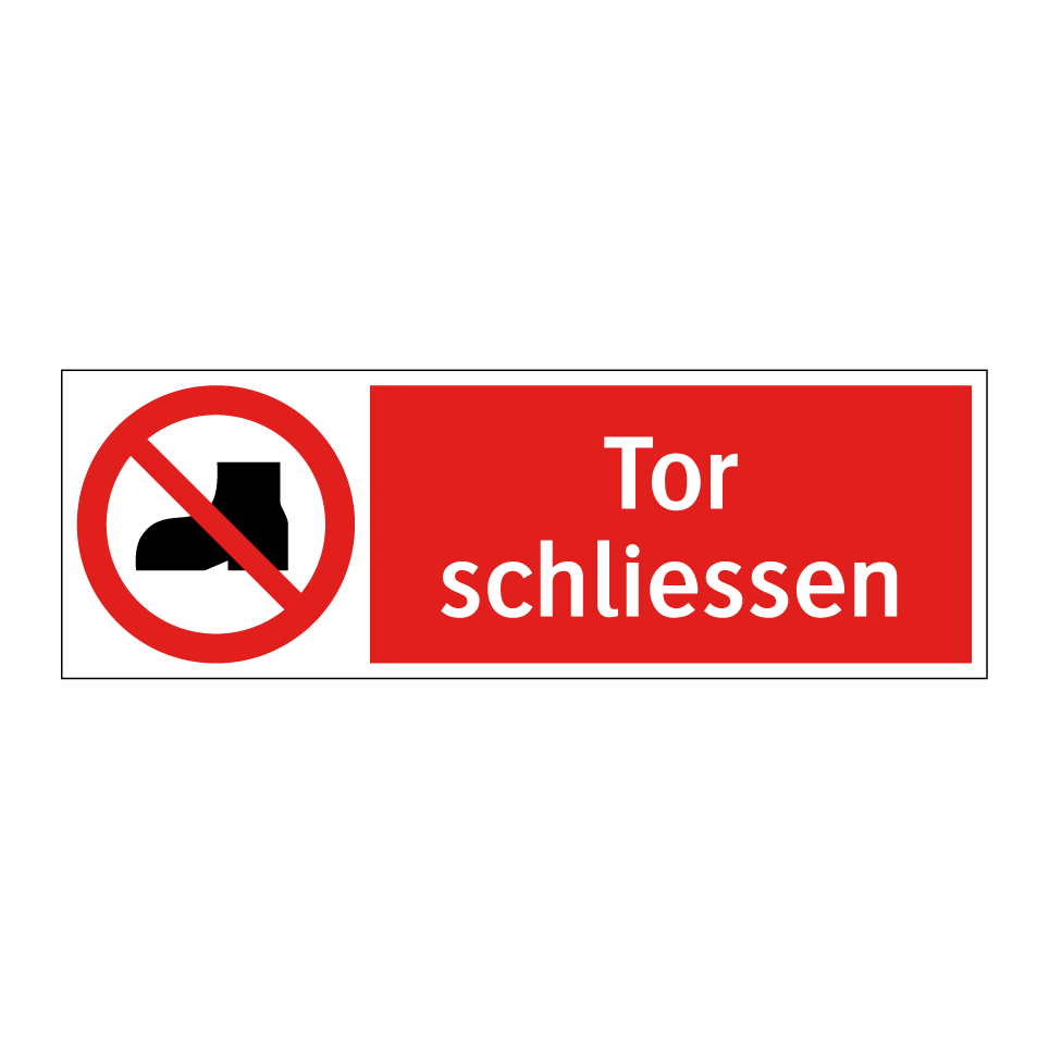 Strassenschuhe verboten