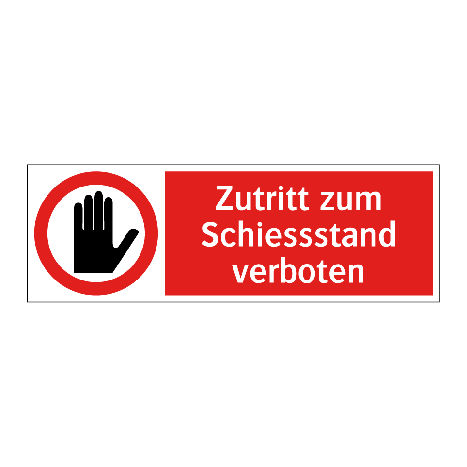 Zutritt zum Schiessstand verboten
