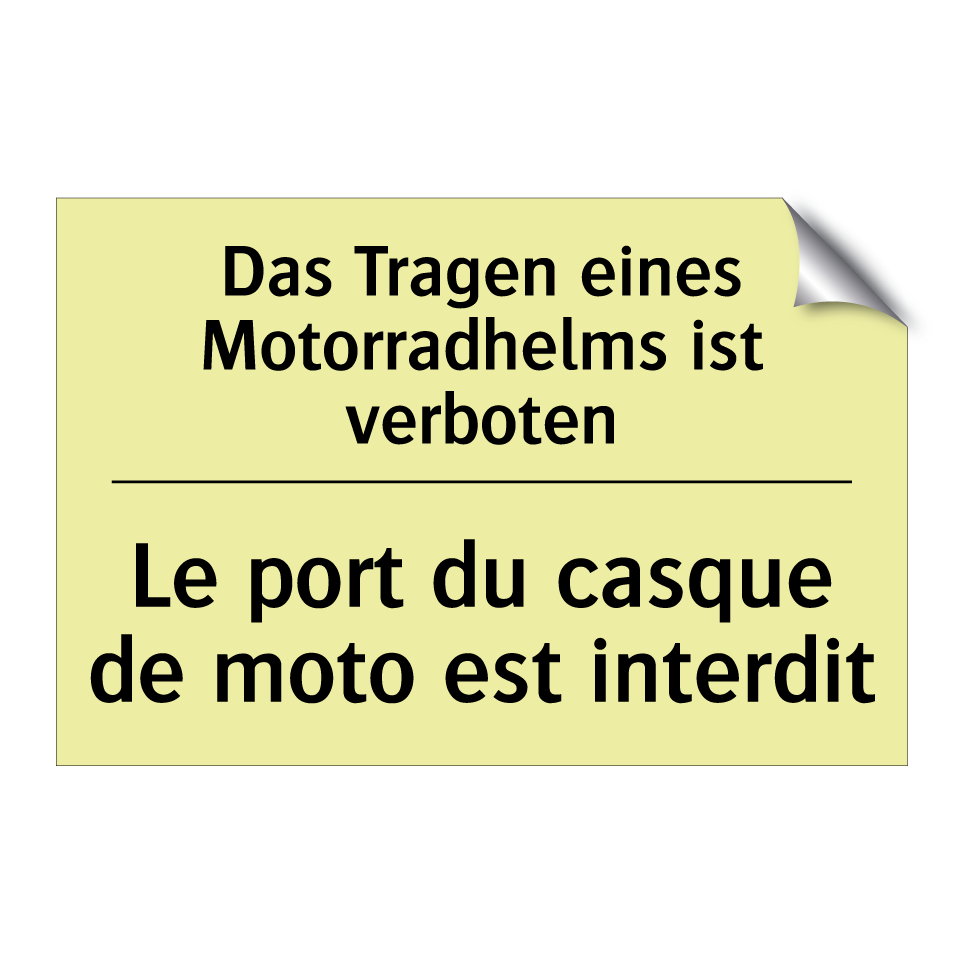 Das Tragen eines Motorradhelms /.../ - Le port du casque de moto est /.../