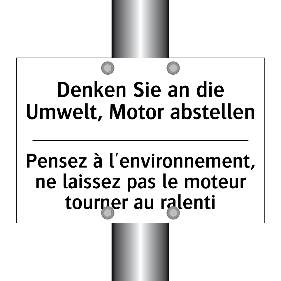 Denken Sie an die Umwelt, Motor /.../ - Pensez à l'environnement, ne laissez /.../