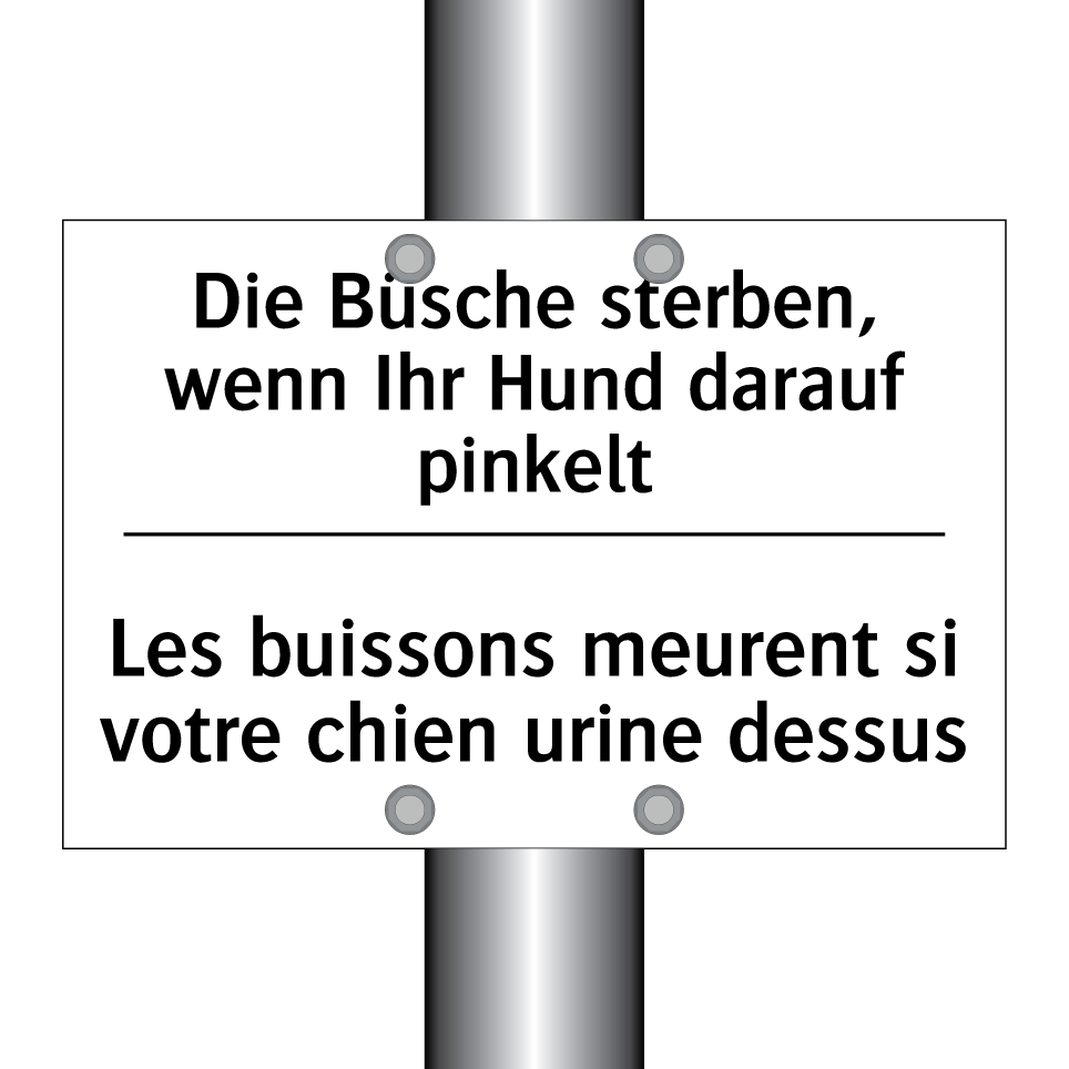 Die Büsche sterben, wenn Ihr Hund /.../ - Les buissons meurent si votre /.../