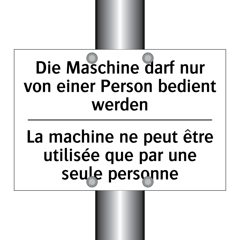 Die Maschine darf nur von einer /.../ - La machine ne peut être utilisée /.../