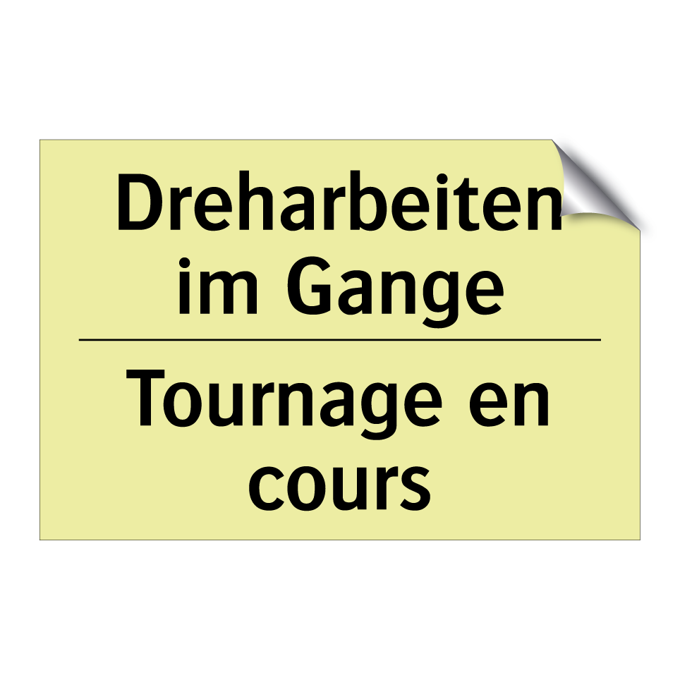Dreharbeiten im Gange - Tournage en cours