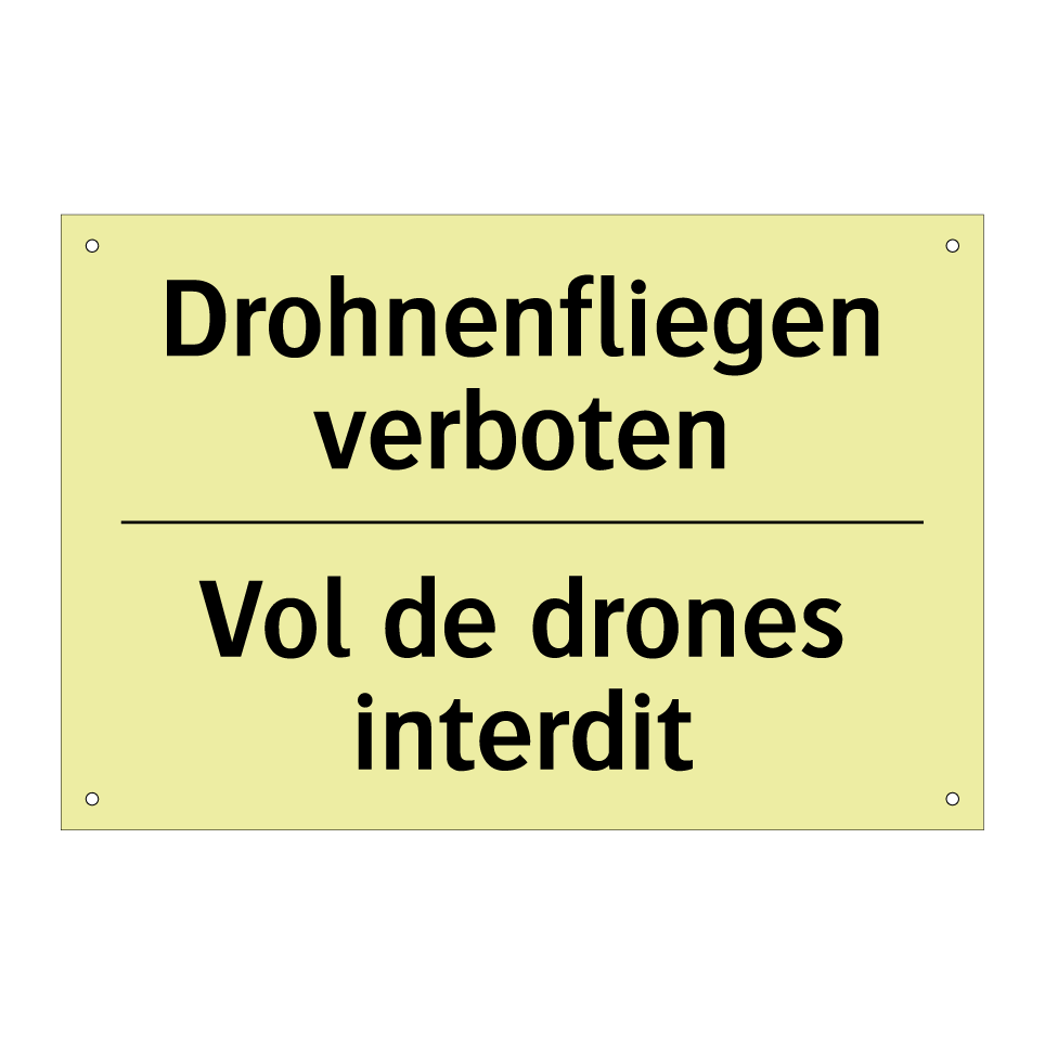 Drohnenfliegen verboten - Vol de drones interdit