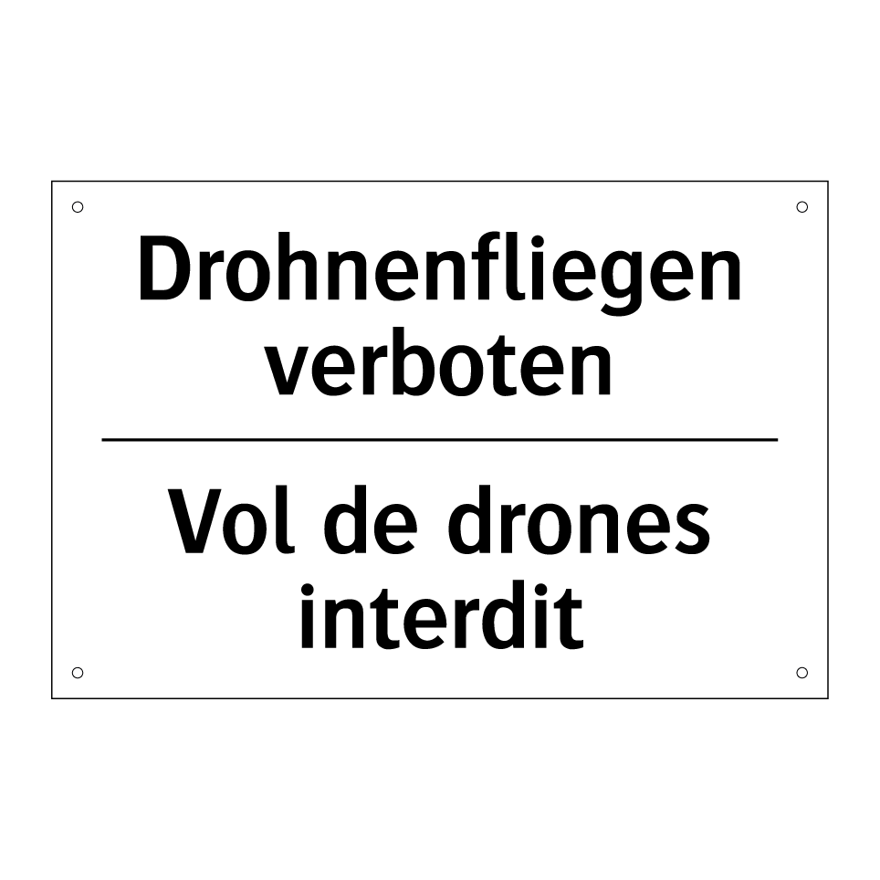 Drohnenfliegen verboten - Vol de drones interdit