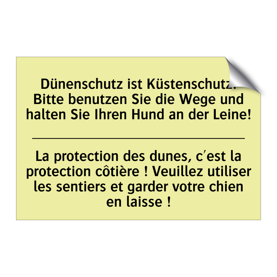 Dünenschutz ist Küstenschutz! /.../ - La protection des dunes, c'est /.../