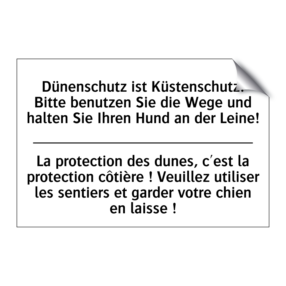 Dünenschutz ist Küstenschutz! /.../ - La protection des dunes, c'est /.../