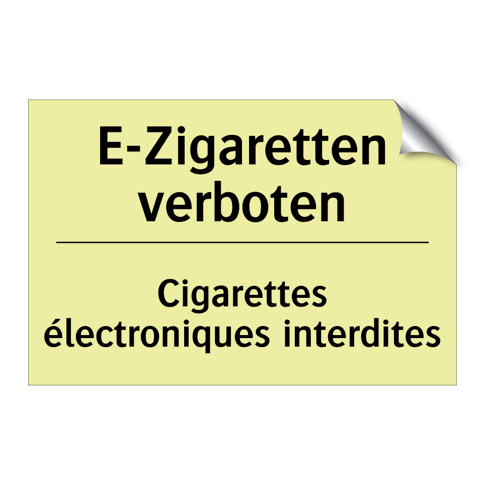 E-Zigaretten verboten - Cigarettes électroniques interdites /.../