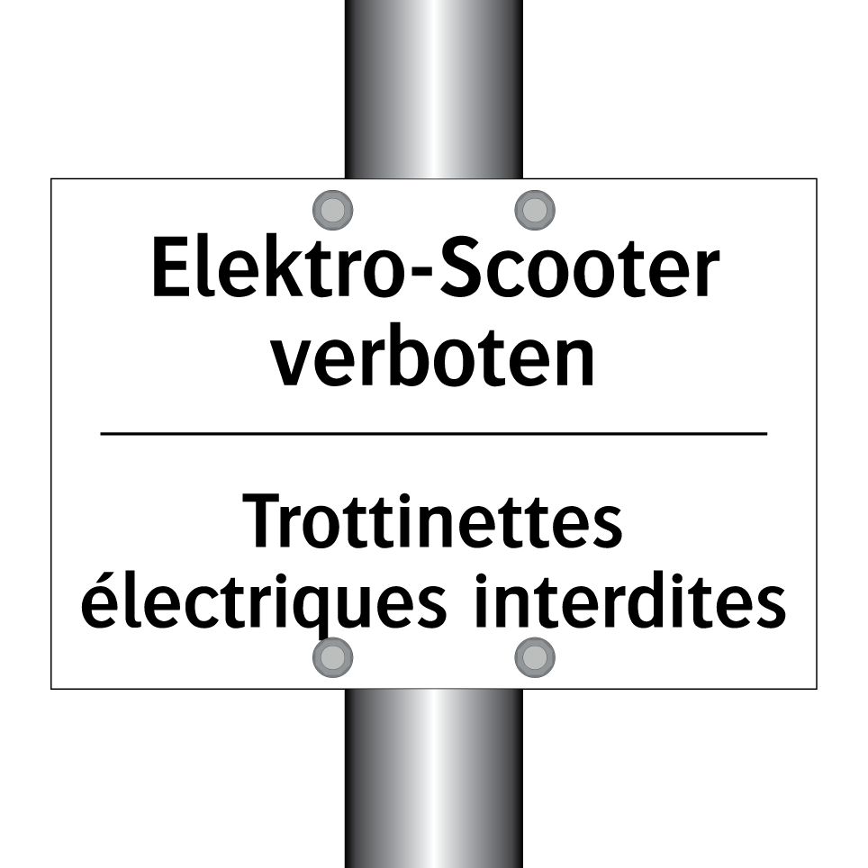 Elektro-Scooter verboten - Trottinettes électriques interdites /.../