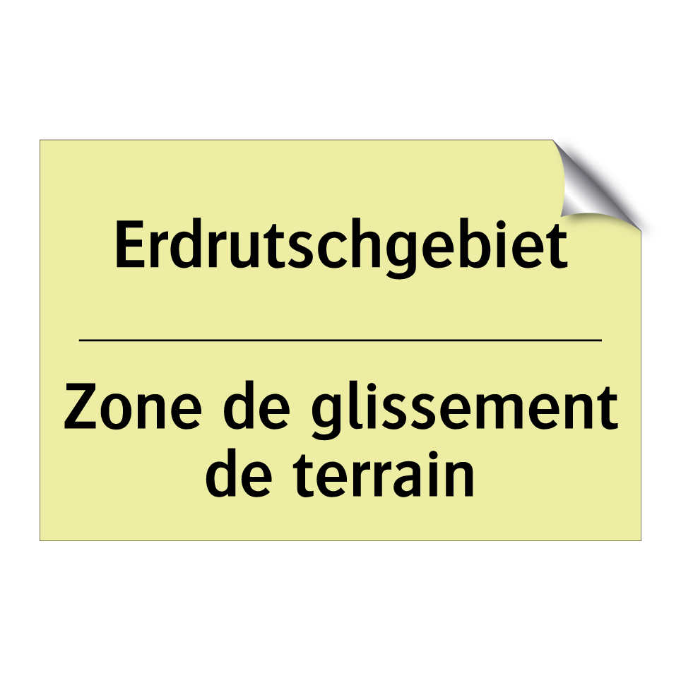 Erdrutschgebiet - Zone de glissement de terrain