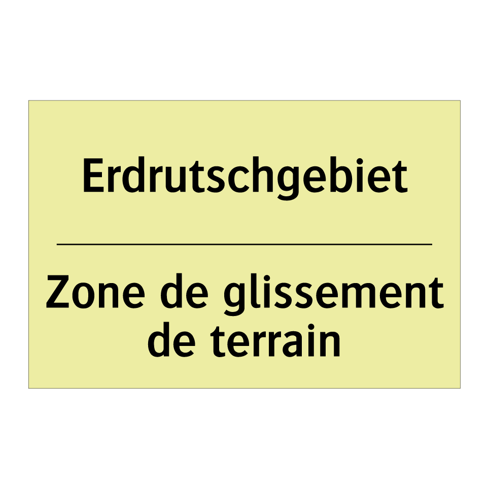 Erdrutschgebiet - Zone de glissement de terrain