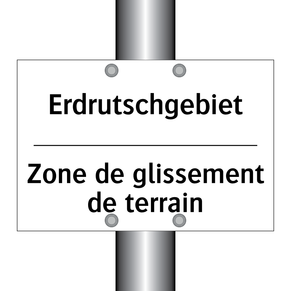 Erdrutschgebiet - Zone de glissement de terrain