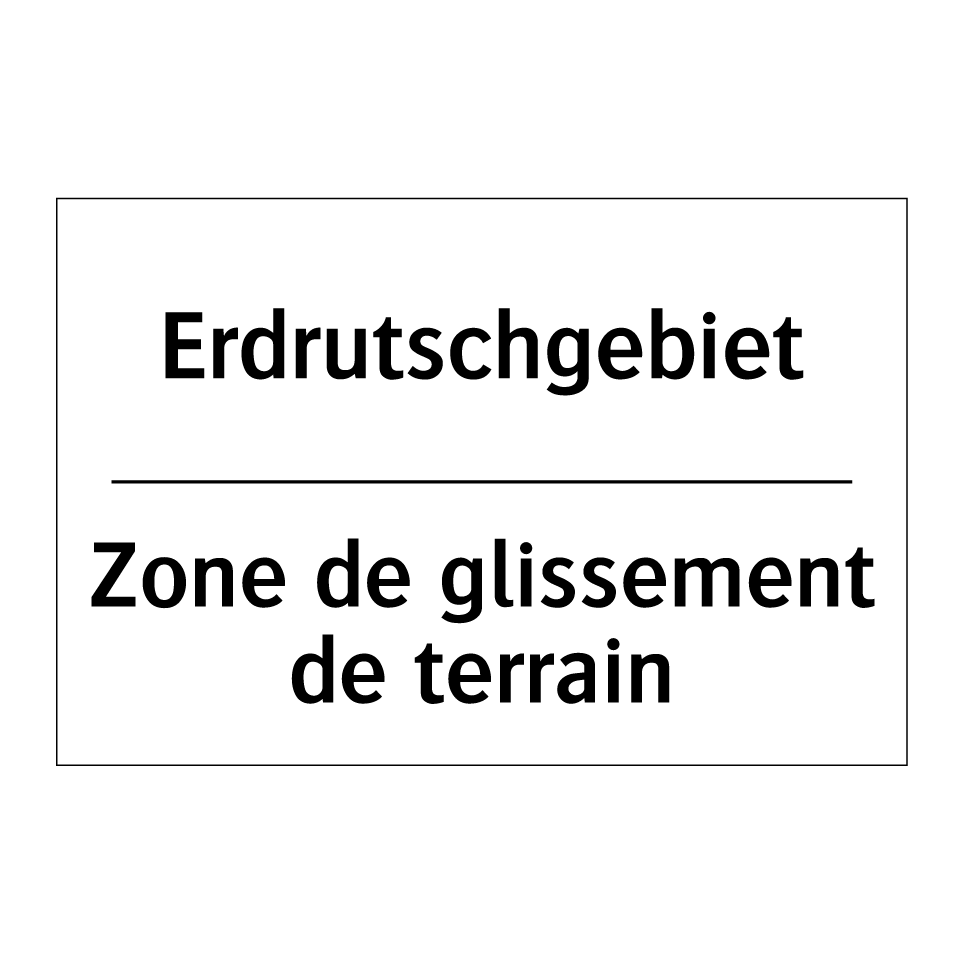 Erdrutschgebiet - Zone de glissement de terrain