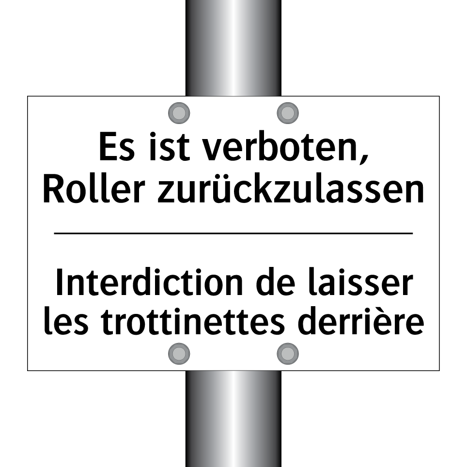Es ist verboten, Roller zurückzulassen /.../ - Interdiction de laisser les trottinettes /.../