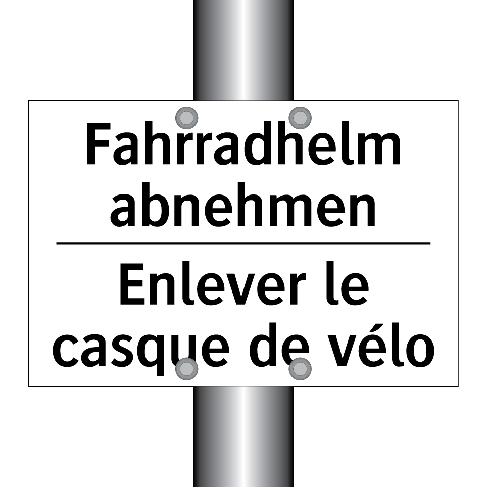 Fahrradhelm abnehmen - Enlever le casque de vélo