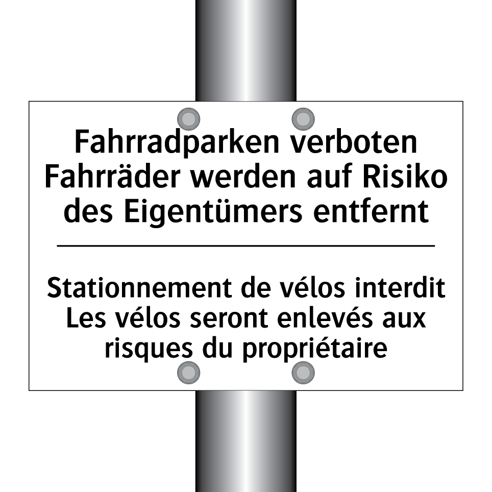 Fahrradparken verboten Fahrräder /.../ - Stationnement de vélos interdit /.../