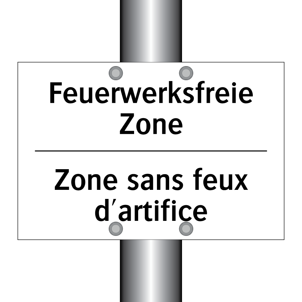 Feuerwerksfreie Zone - Zone sans feux d'artifice