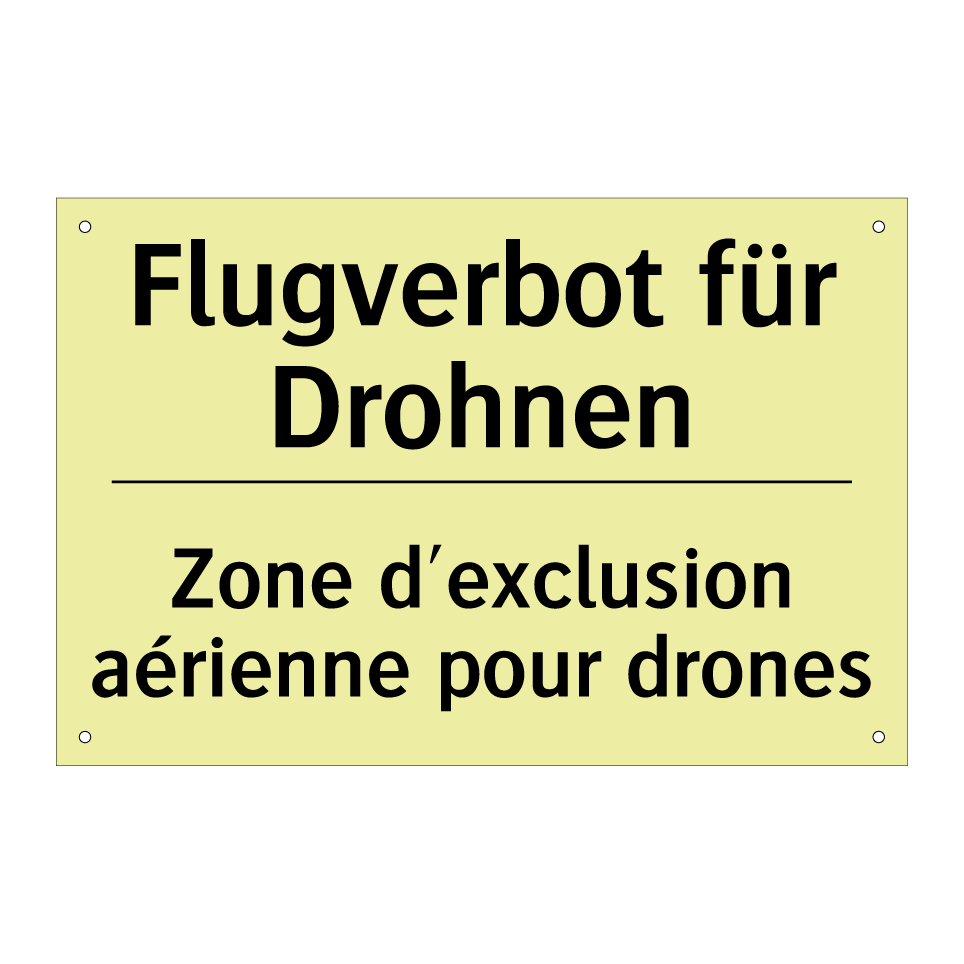 Flugverbot für Drohnen - Zone d'exclusion aérienne pour /.../