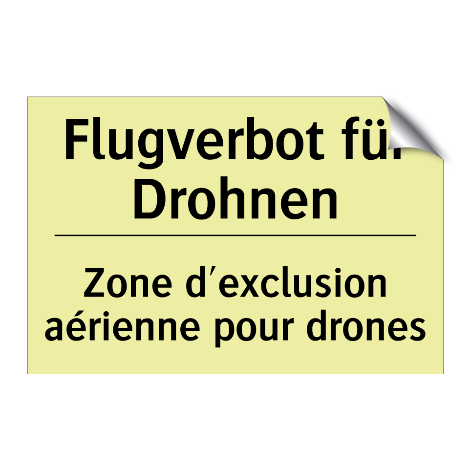 Flugverbot für Drohnen - Zone d'exclusion aérienne pour /.../