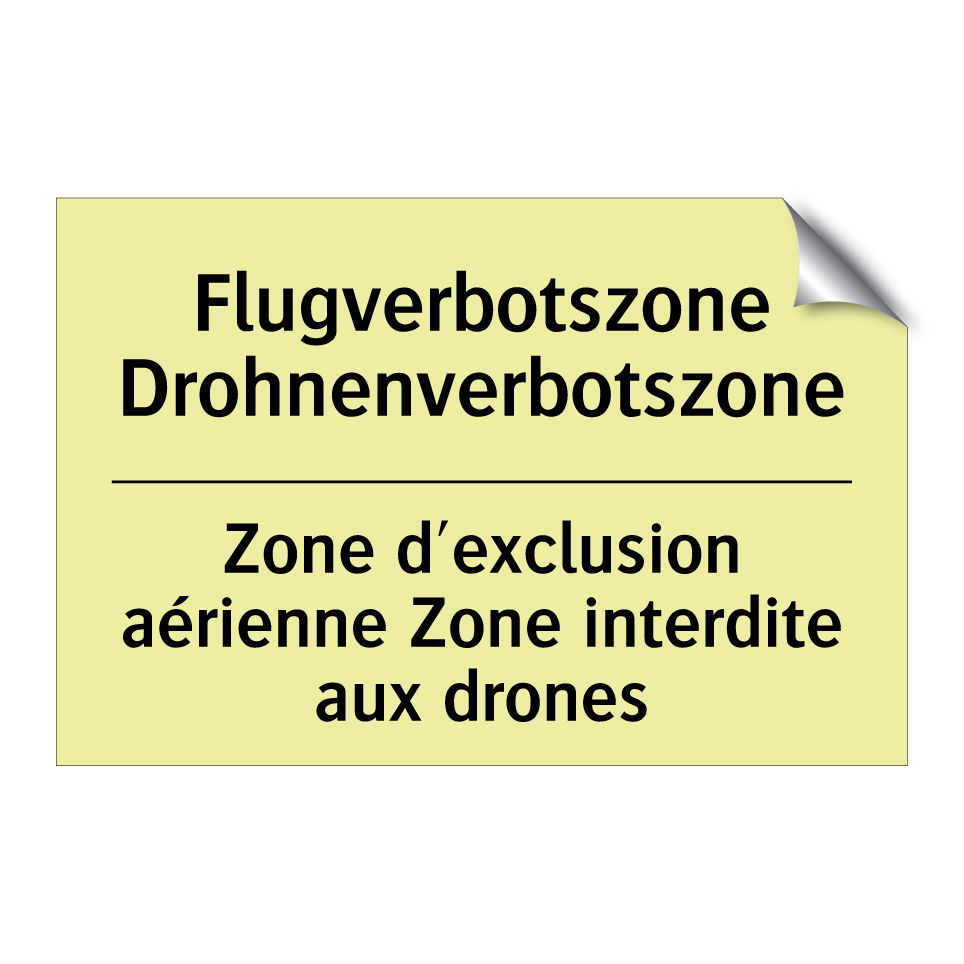 Flugverbotszone Drohnenverbotszone /.../ - Zone d'exclusion aérienne Zone /.../