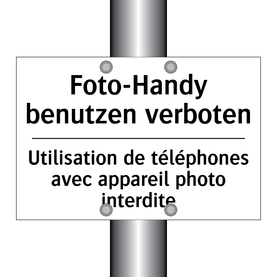 Foto-Handy benutzen verboten - Utilisation de téléphones avec /.../