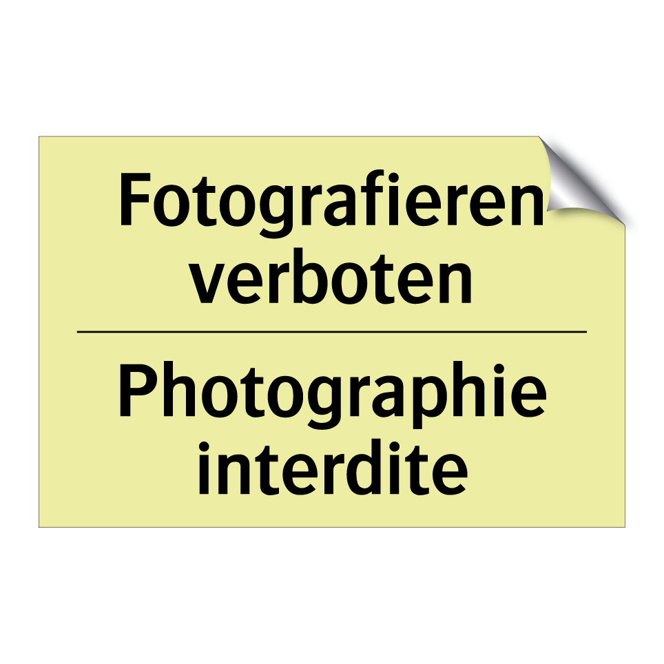 Fotografieren verboten - Photographie interdite