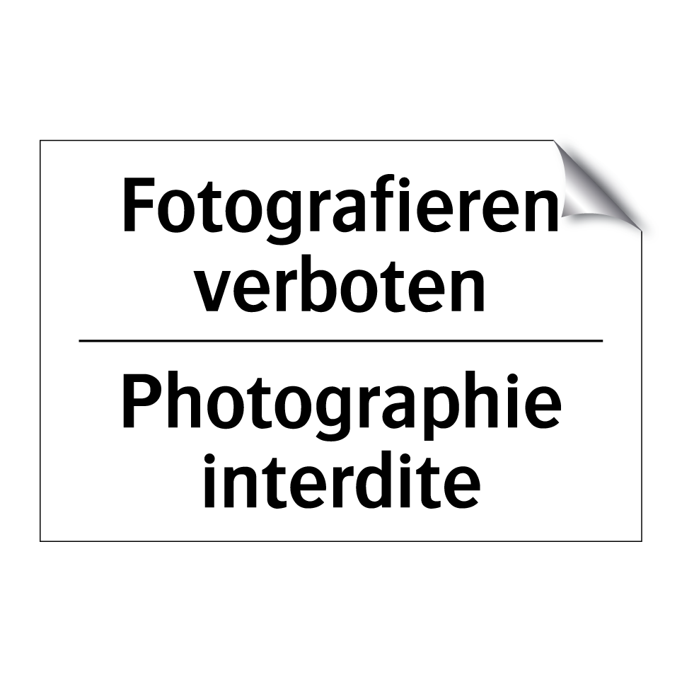 Fotografieren verboten - Photographie interdite