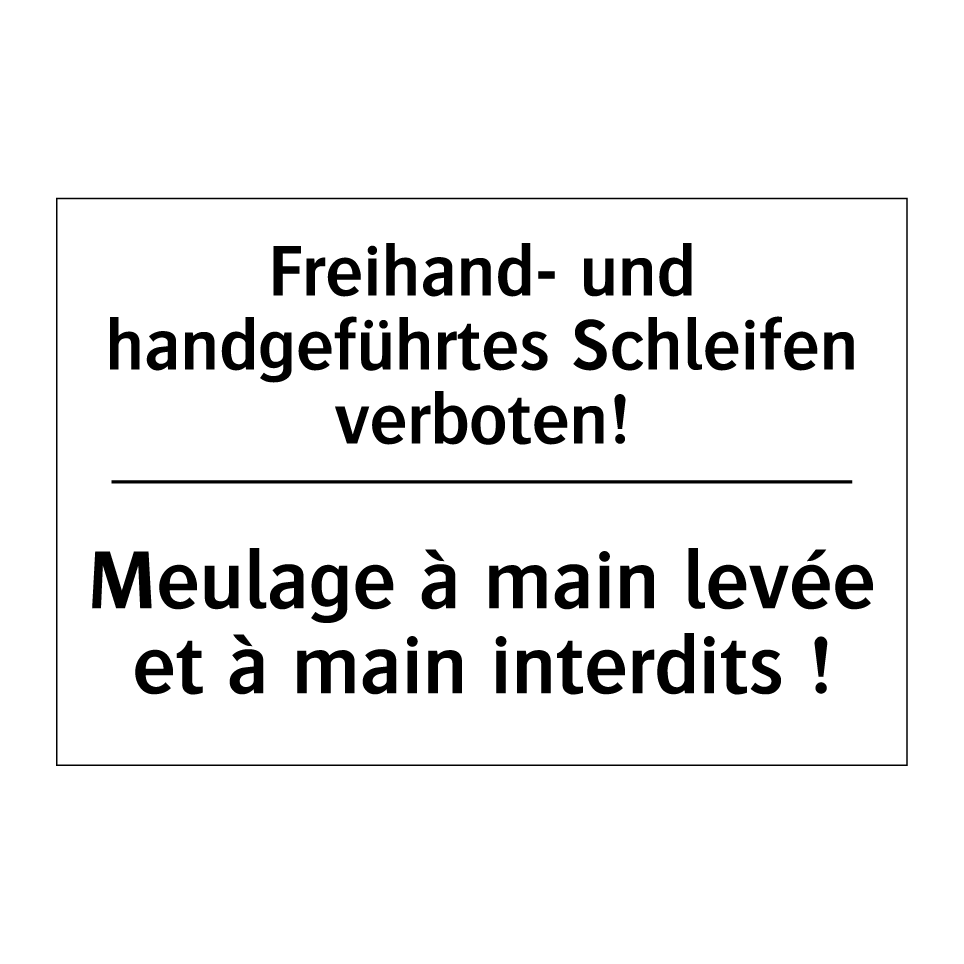 Freihand- und handgeführtes Schleifen /.../ - Meulage à main levée et à main /.../