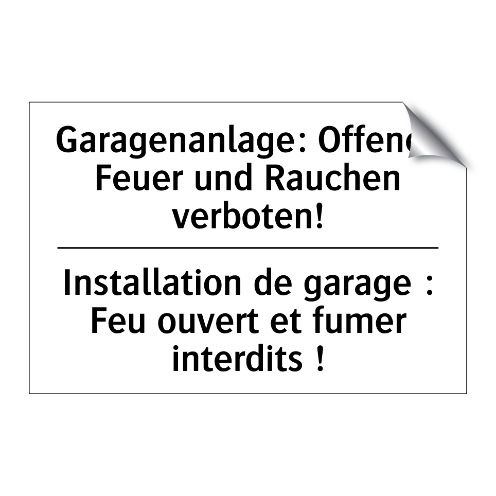 Garagenanlage: Offenes Feuer und /.../ - Installation de garage : Feu ouvert /.../