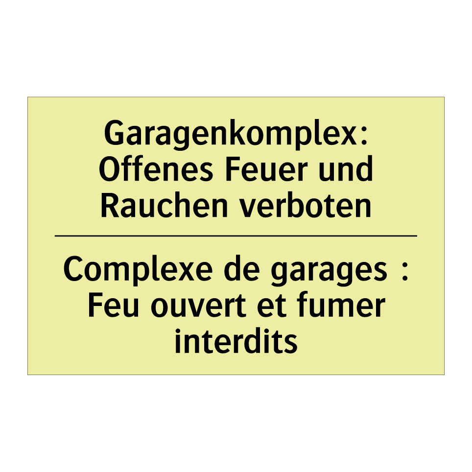 Garagenkomplex: Offenes Feuer /.../ - Complexe de garages : Feu ouvert /.../