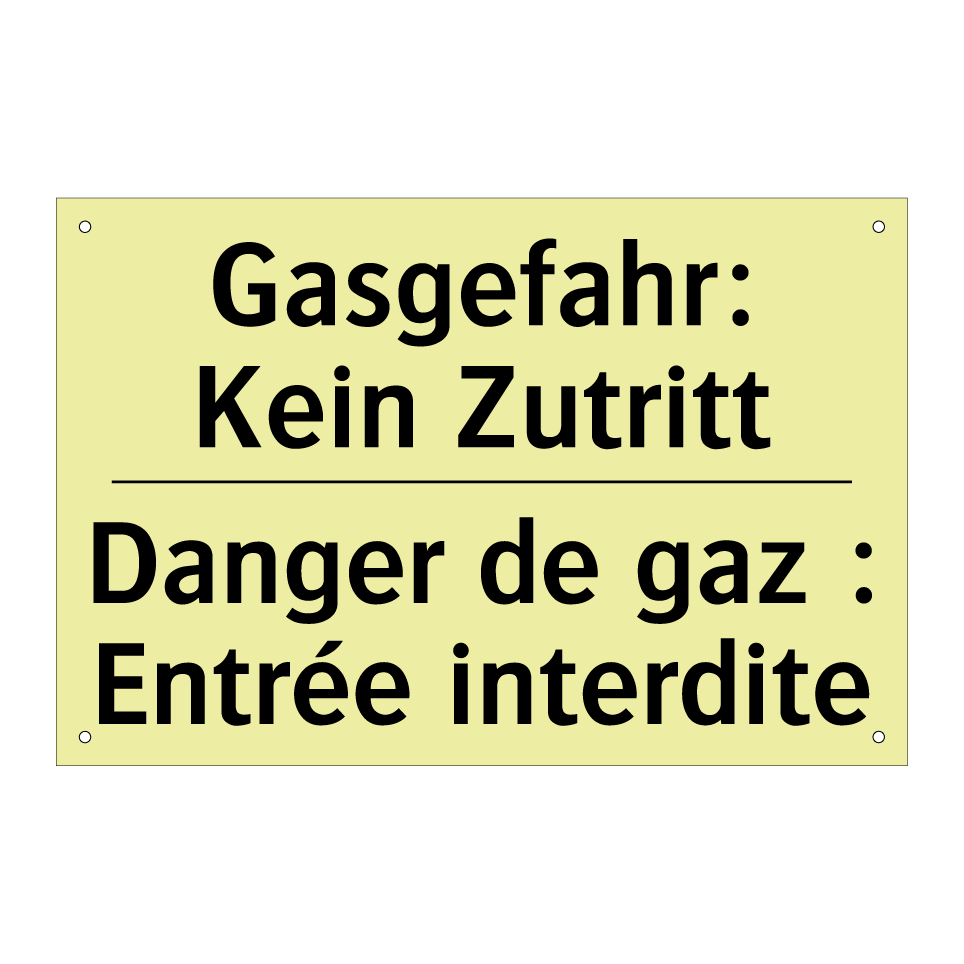 Gasgefahr: Kein Zutritt - Danger de gaz : Entrée interdite /.../