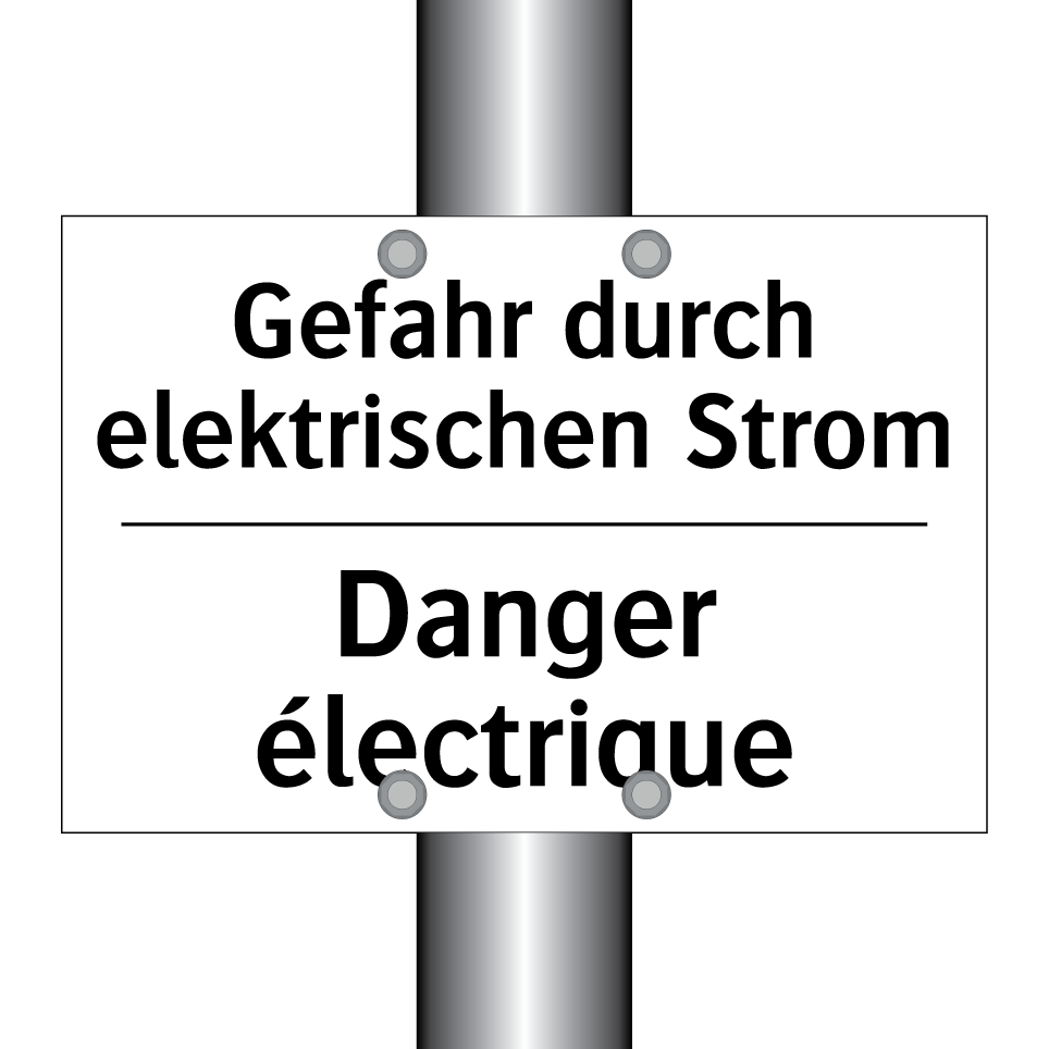 Gefahr durch elektrischen Strom /.../ - Danger électrique