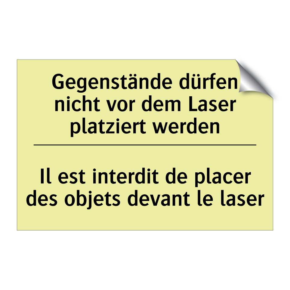 Gegenstände dürfen nicht vor dem /.../ - Il est interdit de placer des /.../