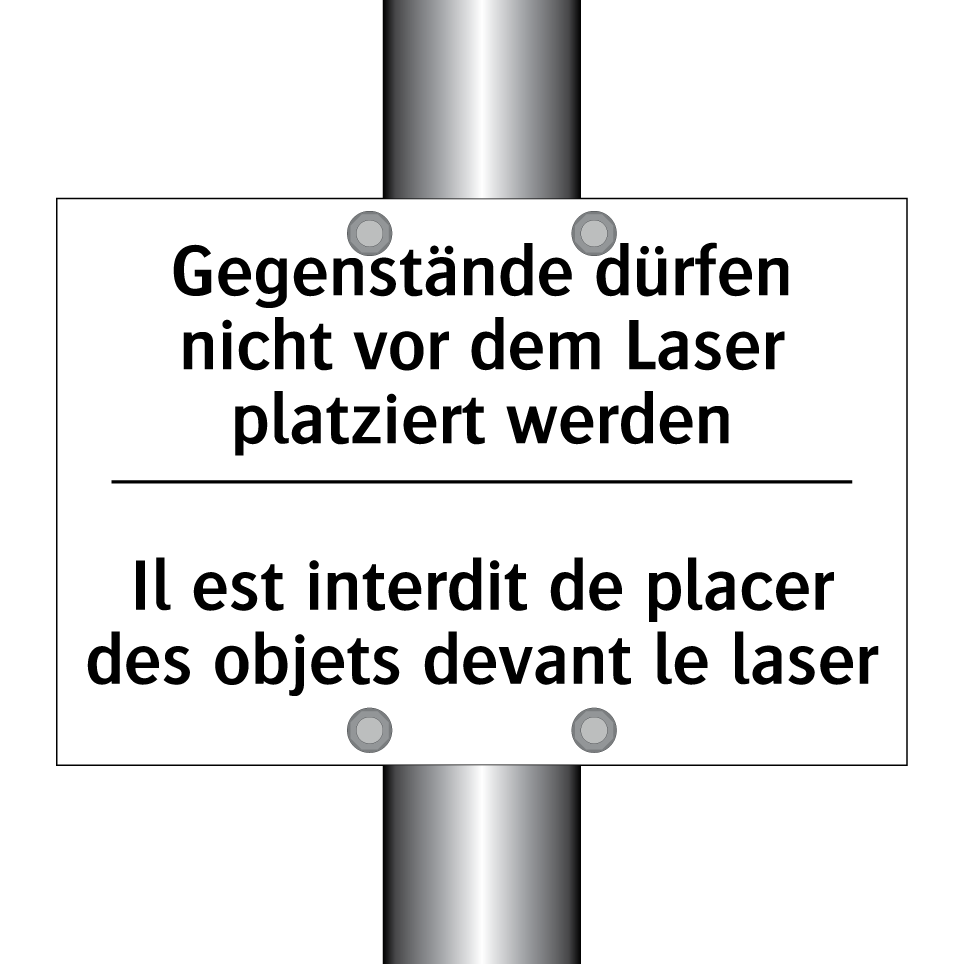 Gegenstände dürfen nicht vor dem /.../ - Il est interdit de placer des /.../