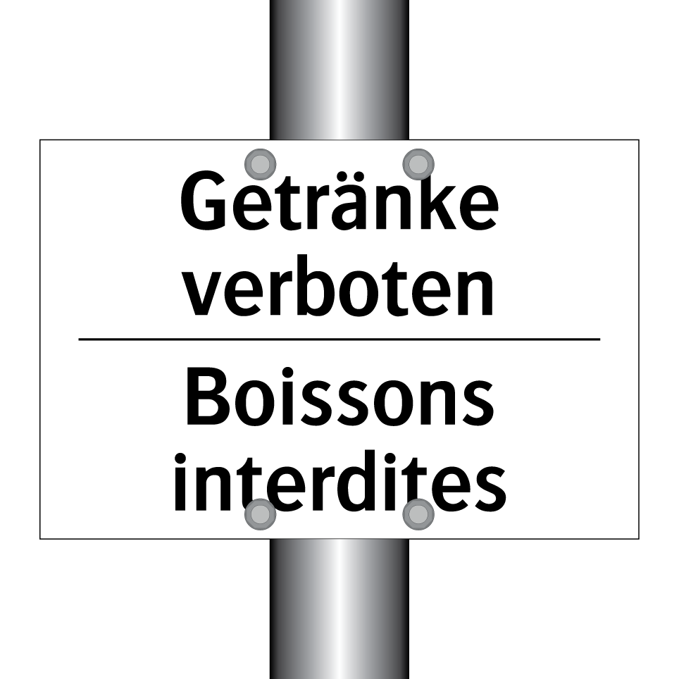 Getränke verboten - Boissons interdites
