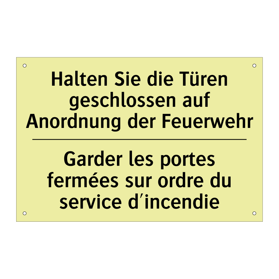Halten Sie die Türen geschlossen /.../ - Garder les portes fermées sur /.../