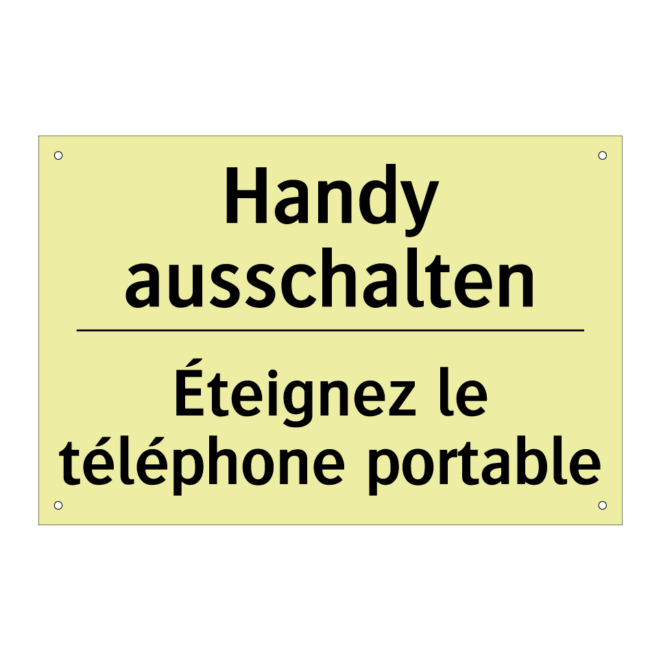 Handy ausschalten - Éteignez le téléphone portable