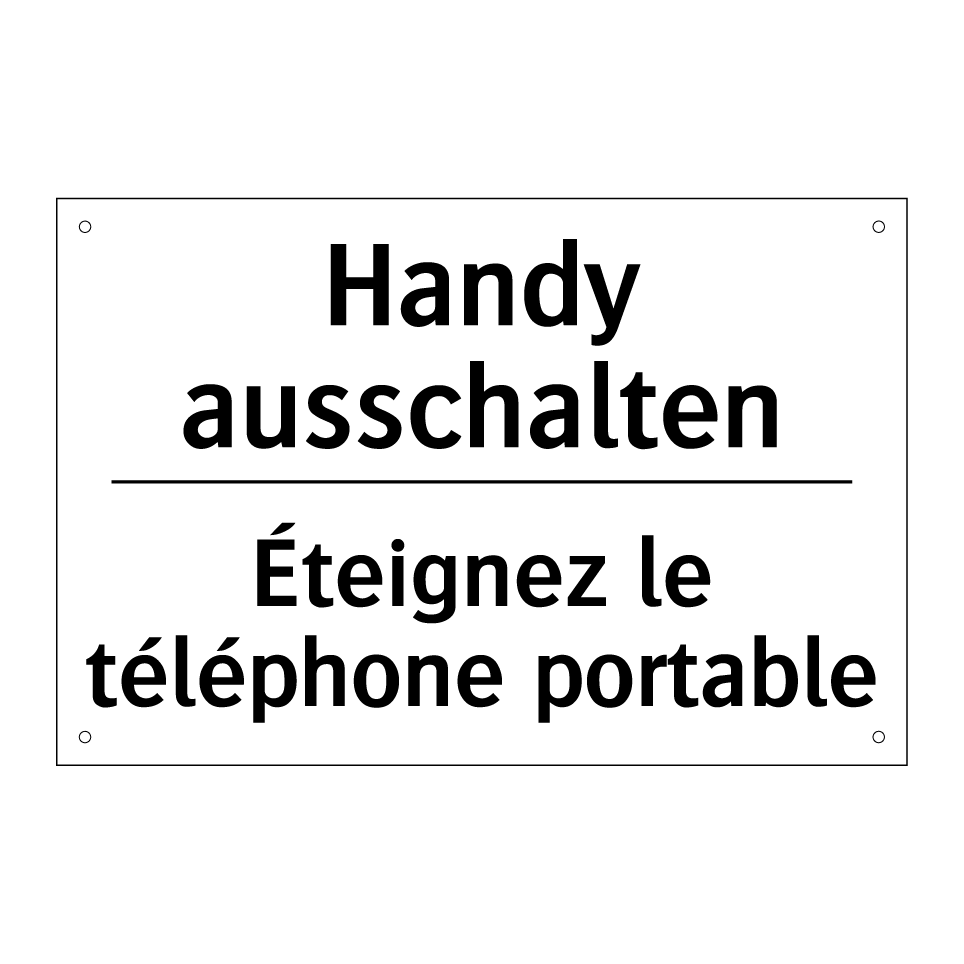 Handy ausschalten - Éteignez le téléphone portable