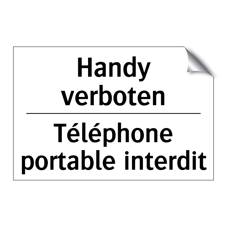 Handy verboten - Téléphone portable interdit