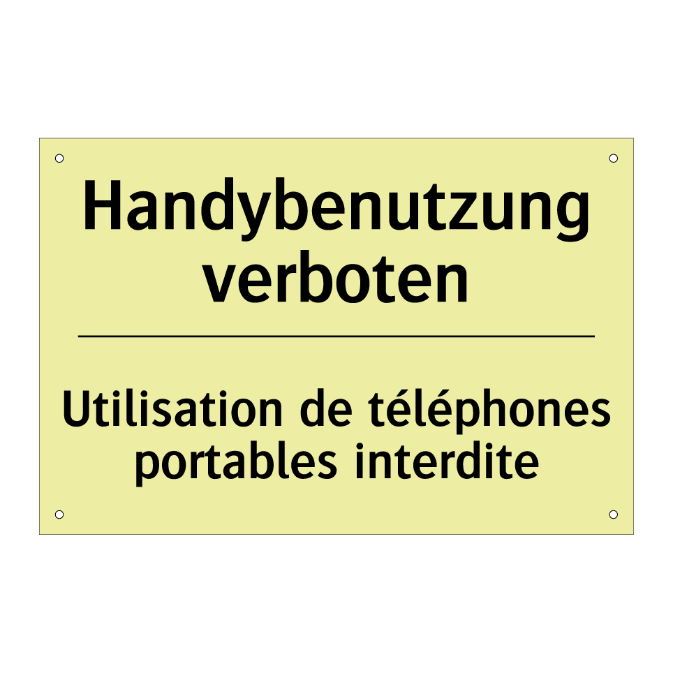 Handybenutzung verboten - Utilisation de téléphones portables /.../