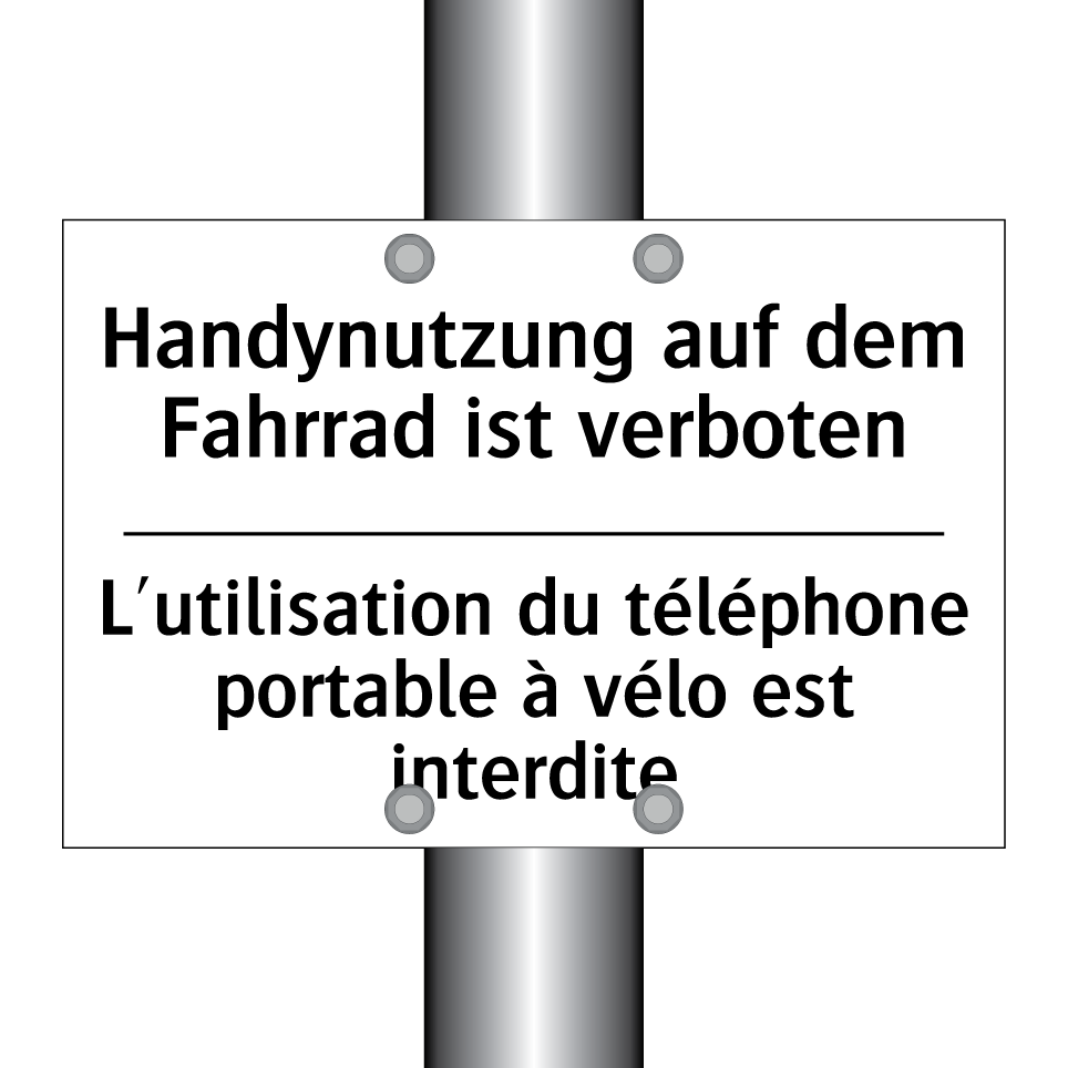 Handynutzung auf dem Fahrrad ist /.../ - L'utilisation du téléphone portable /.../