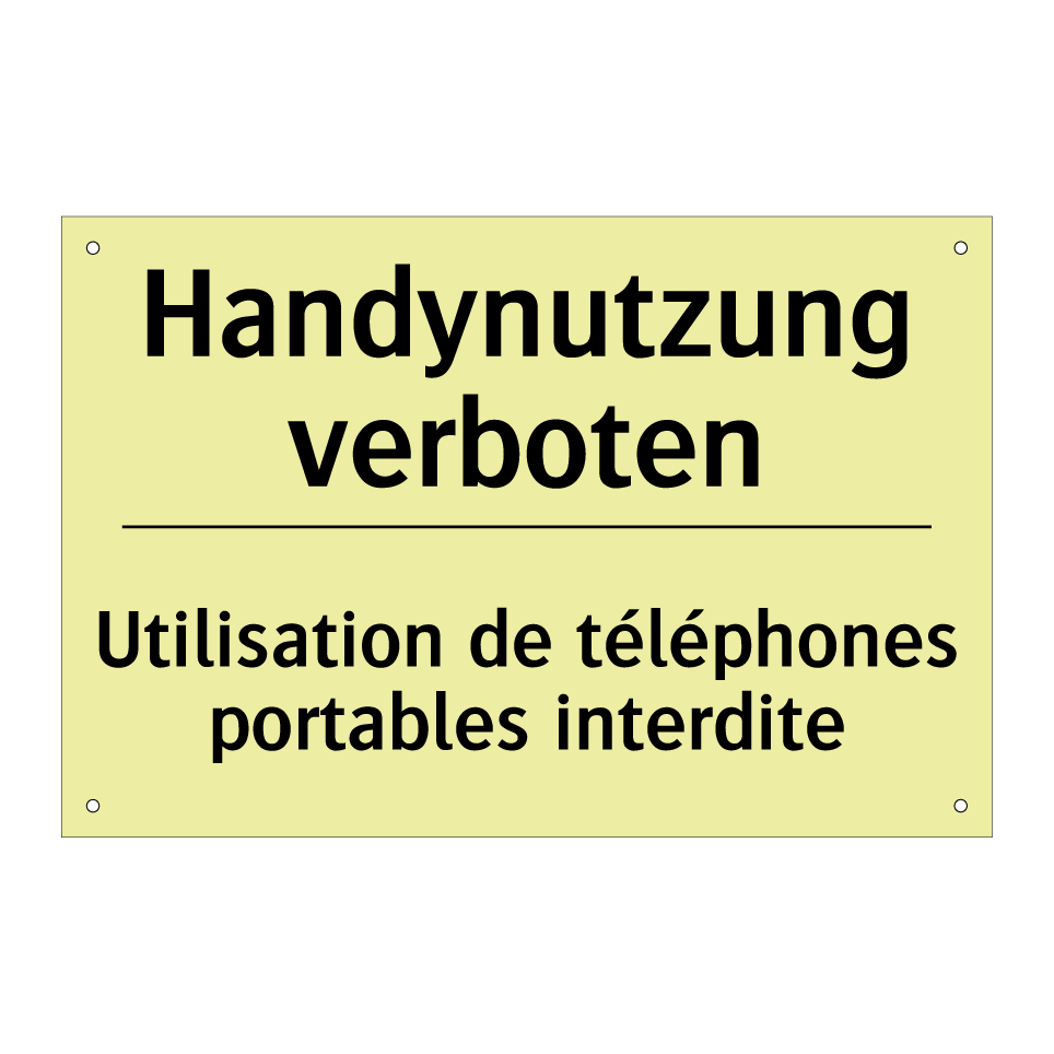 Handynutzung verboten - Utilisation de téléphones portables /.../