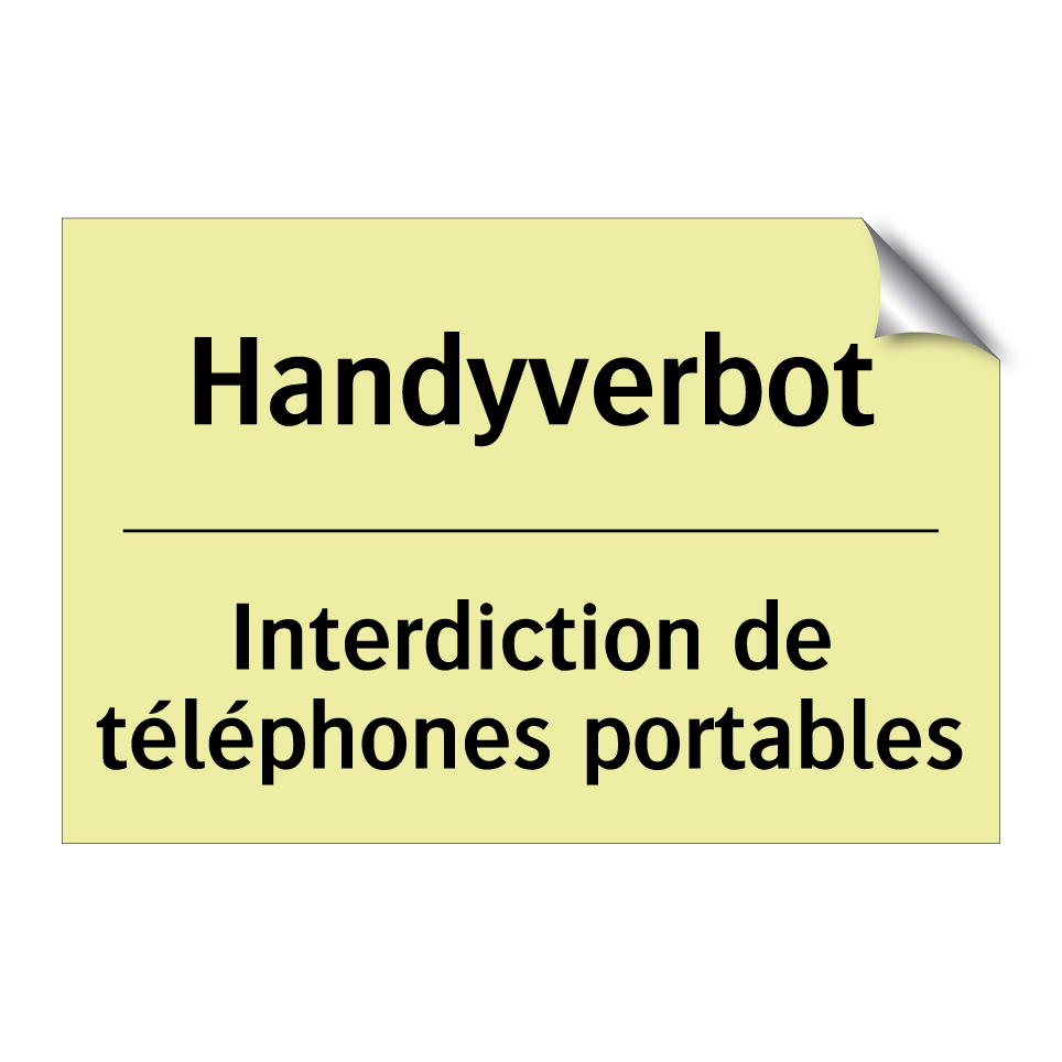 Handyverbot - Interdiction de téléphones portables /.../