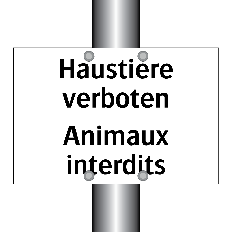 Haustiere verboten - Animaux interdits