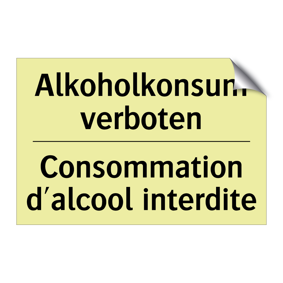 Alkoholkonsum verboten - Consommation d'alcool interdite /.../
