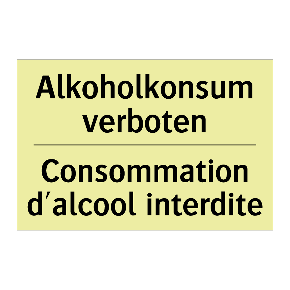 Alkoholkonsum verboten - Consommation d'alcool interdite /.../