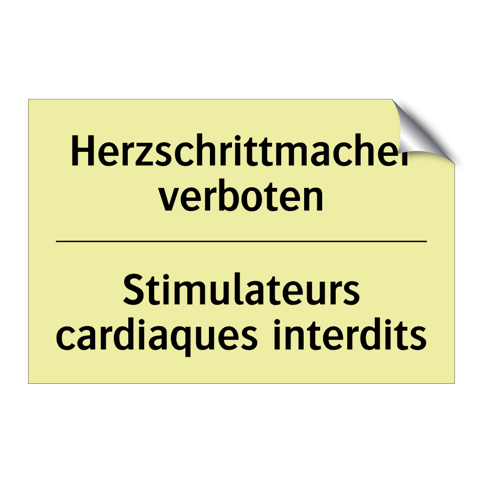 Herzschrittmacher verboten - Stimulateurs cardiaques interdits /.../