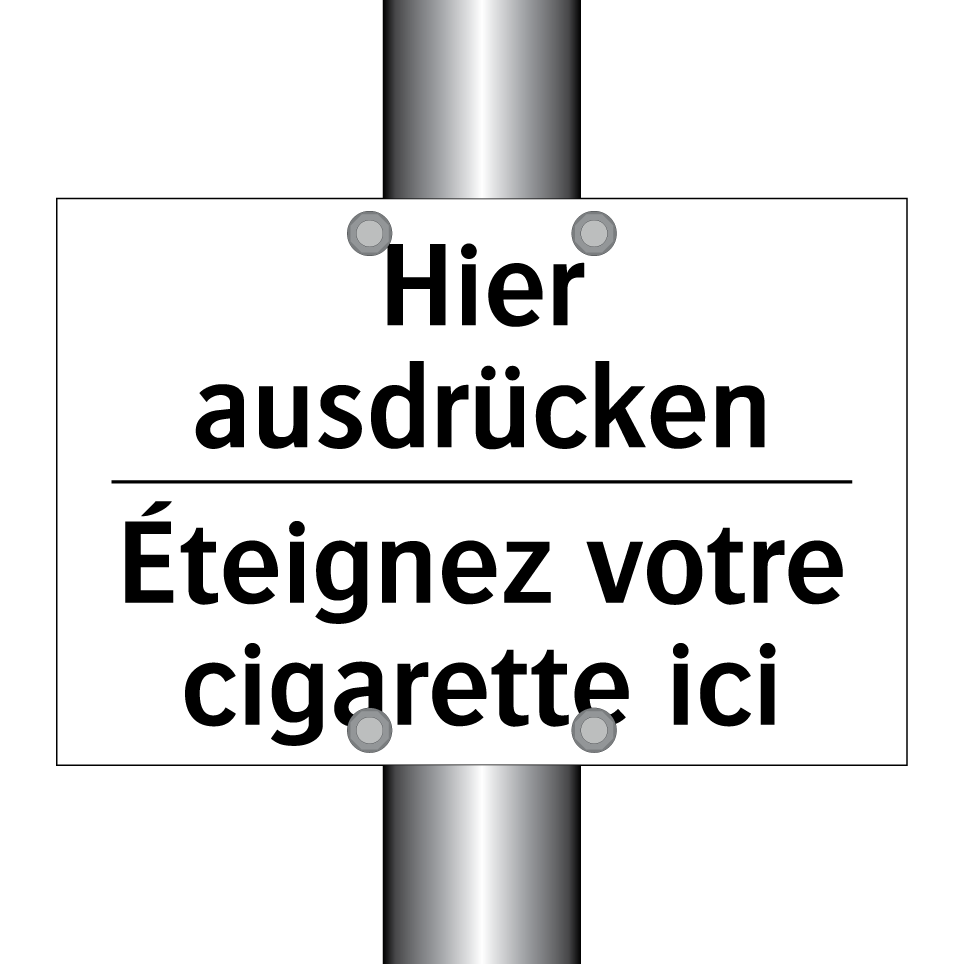 Hier ausdrücken - Éteignez votre cigarette ici