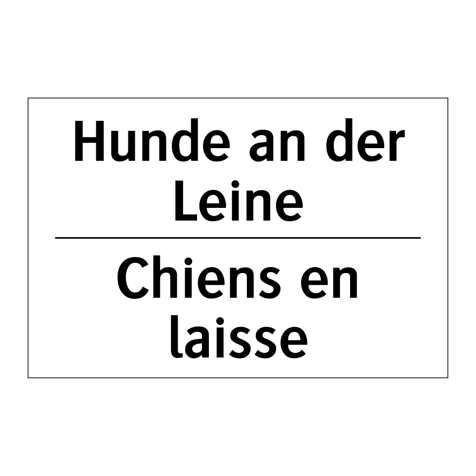 Hunde an der Leine - Chiens en laisse