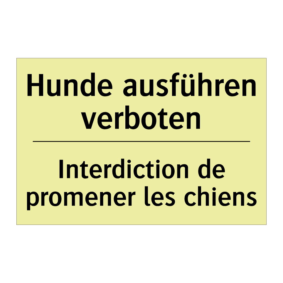 Hunde ausführen verboten - Interdiction de promener les chiens /.../